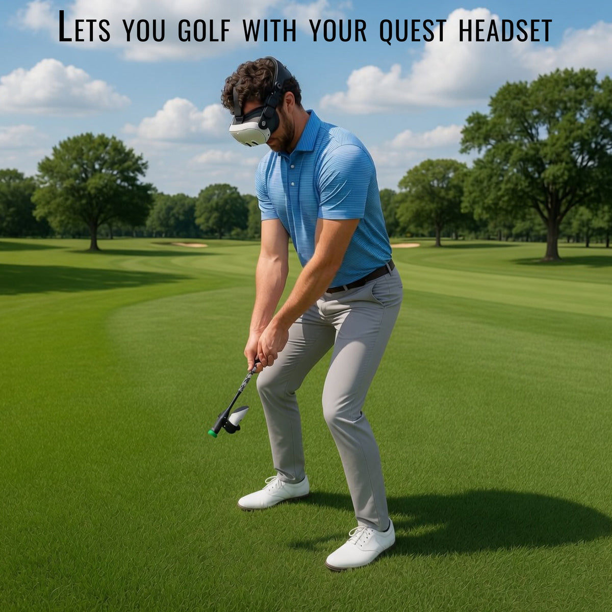 DriVR Elite Mini - Adjustable VR Weighted Golf Club Handle Accessory - Compatible with Quest 2, 3/3s, and Pro