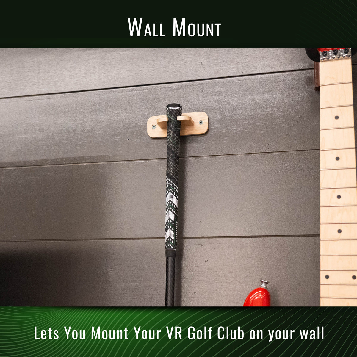 DriVR Wall Mount System - Storage System for Standard and Putter Gripped DriVR VR Golf Club Handles