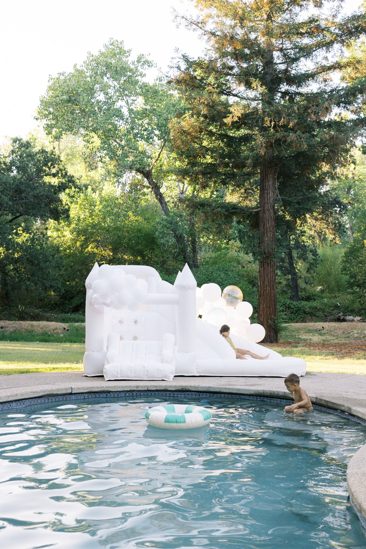 Mini Ella - White COMBO Bounce and Splash Water Slide