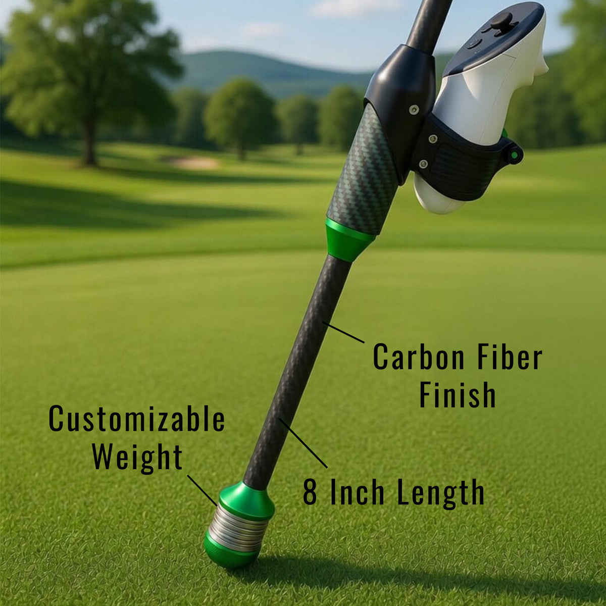 DriVR Elite Mini - Adjustable VR Weighted Golf Club Handle Accessory - Compatible with Quest 2, 3/3s, and Pro