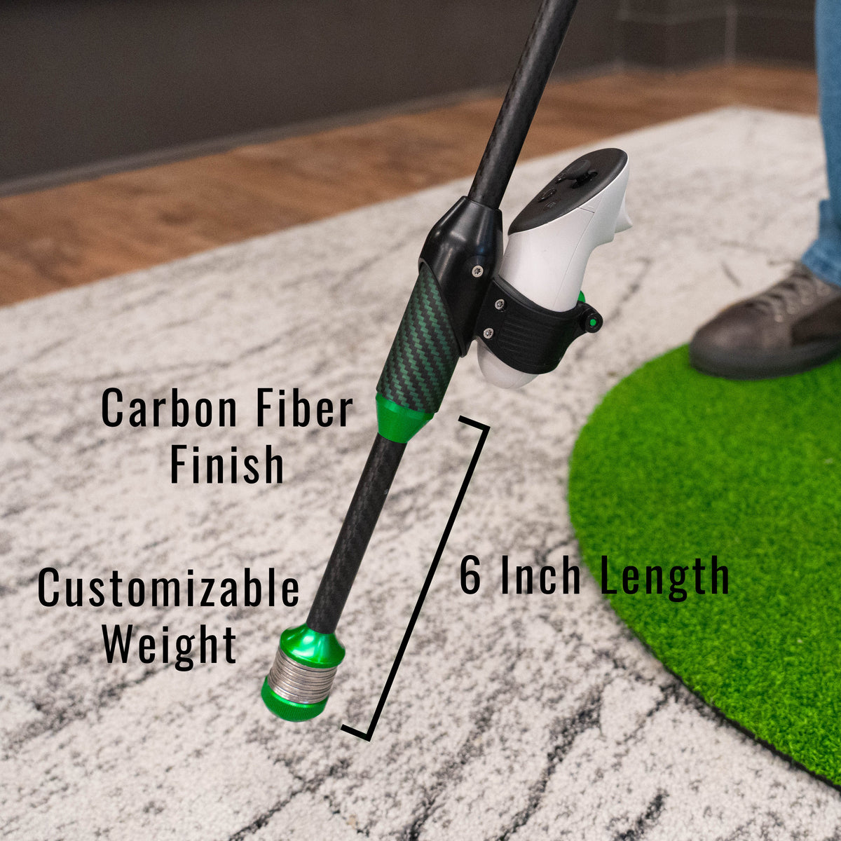 DriVR Elite Mini - Adjustable VR Weighted Golf Club Handle Accessory - Compatible with Quest 2, 3/3s, and Pro - For GOLF+