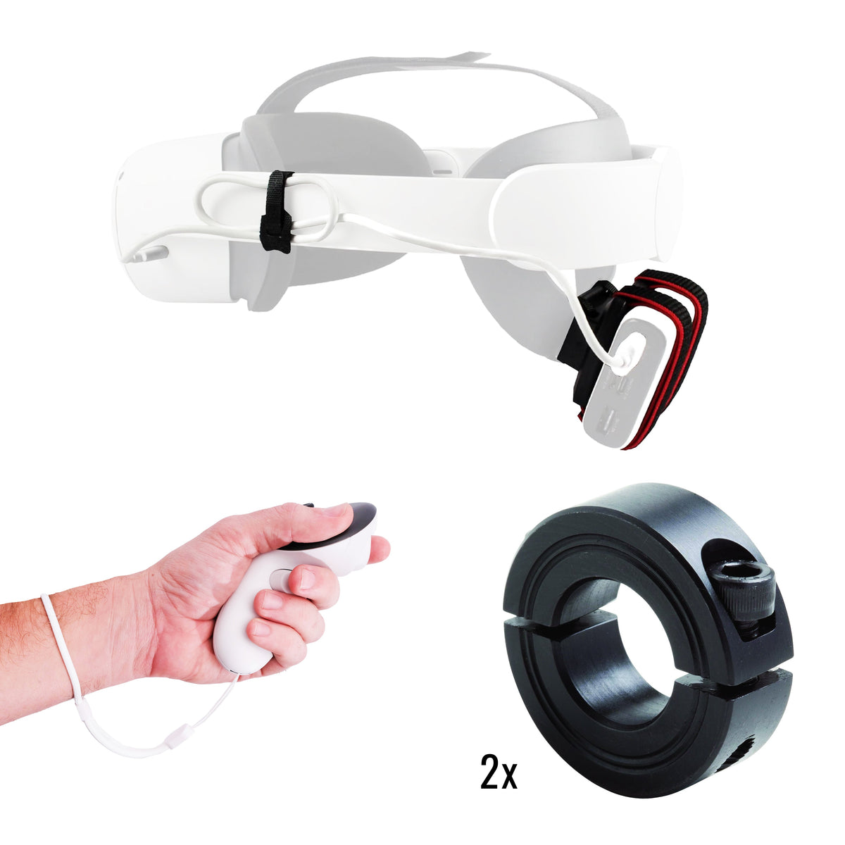 DriVR Elite Mini - Adjustable VR Weighted Golf Club Handle Accessory - Compatible with Quest 2, 3/3s, and Pro