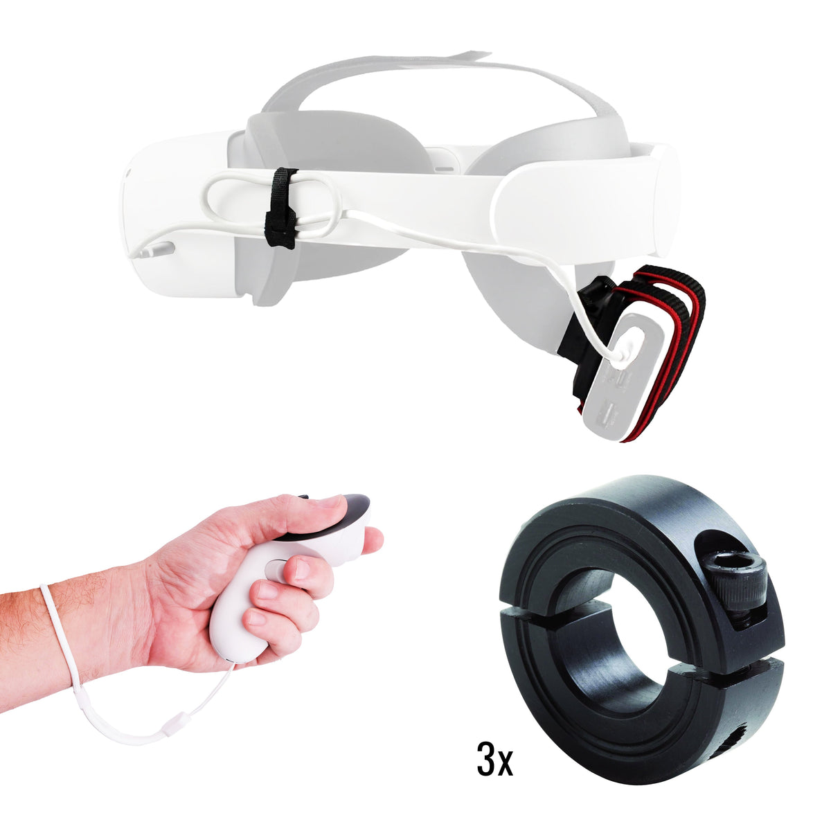 DriVR Elite Mini - Adjustable VR Weighted Golf Club Handle Accessory - Compatible with Quest 2, 3/3s, and Pro
