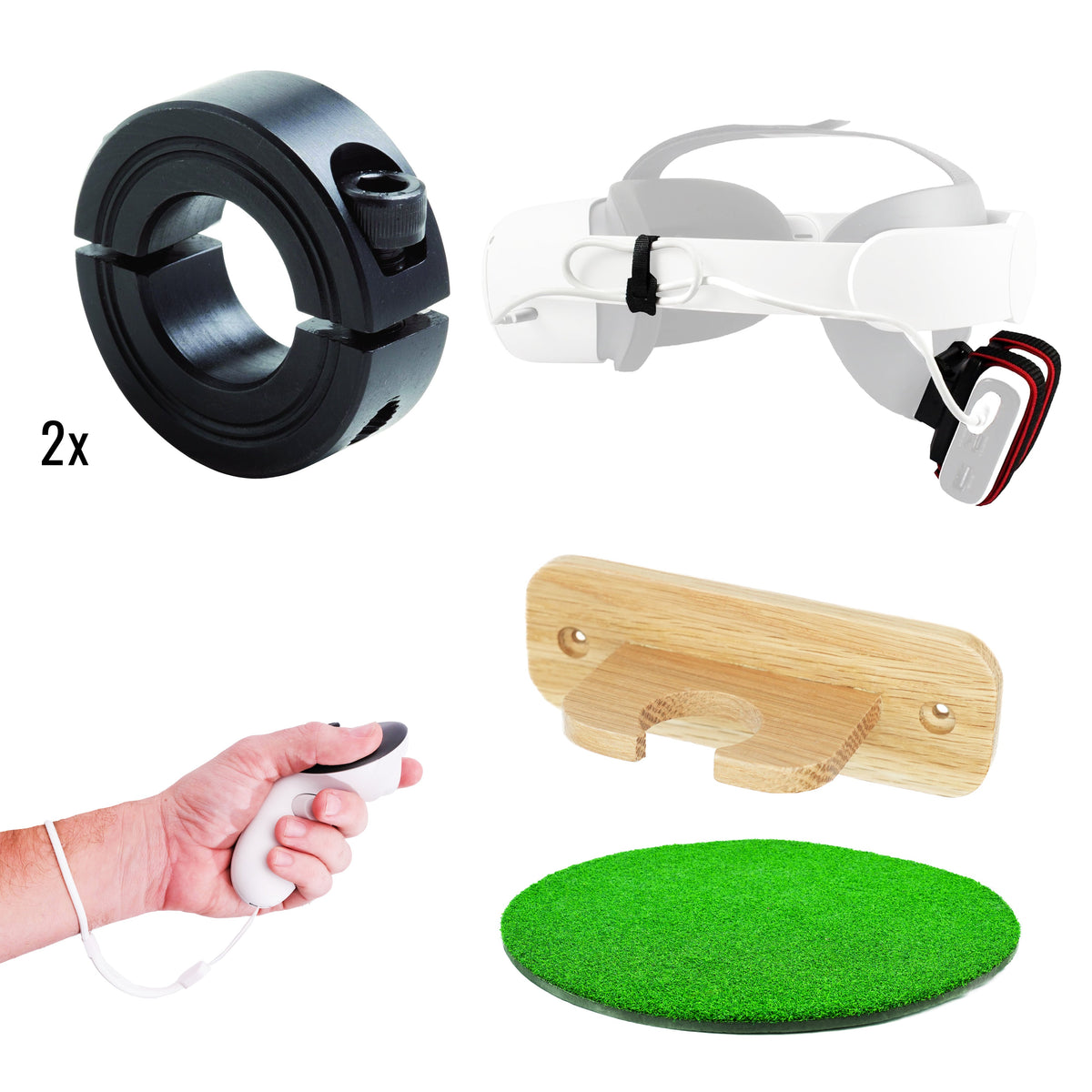 DriVR Elite Mini - Adjustable VR Weighted Golf Club Handle Accessory - Compatible with Quest 2, 3/3s, and Pro - For GOLF+