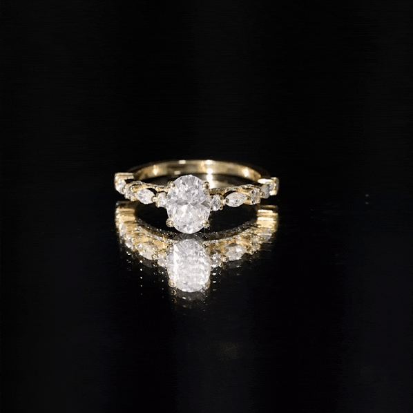 1 Carat IGI Certified Oval Cut Lab Grown Diamond Solitaire Engagement Ring