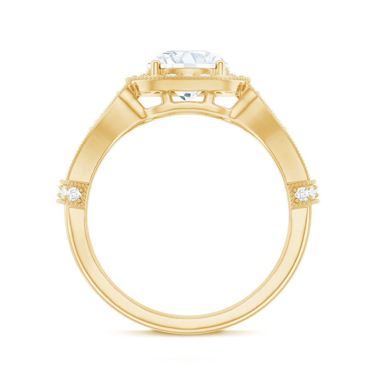 Certified 1.2 Carat Lab Grown Diamond Vintage Style Engagement Ring