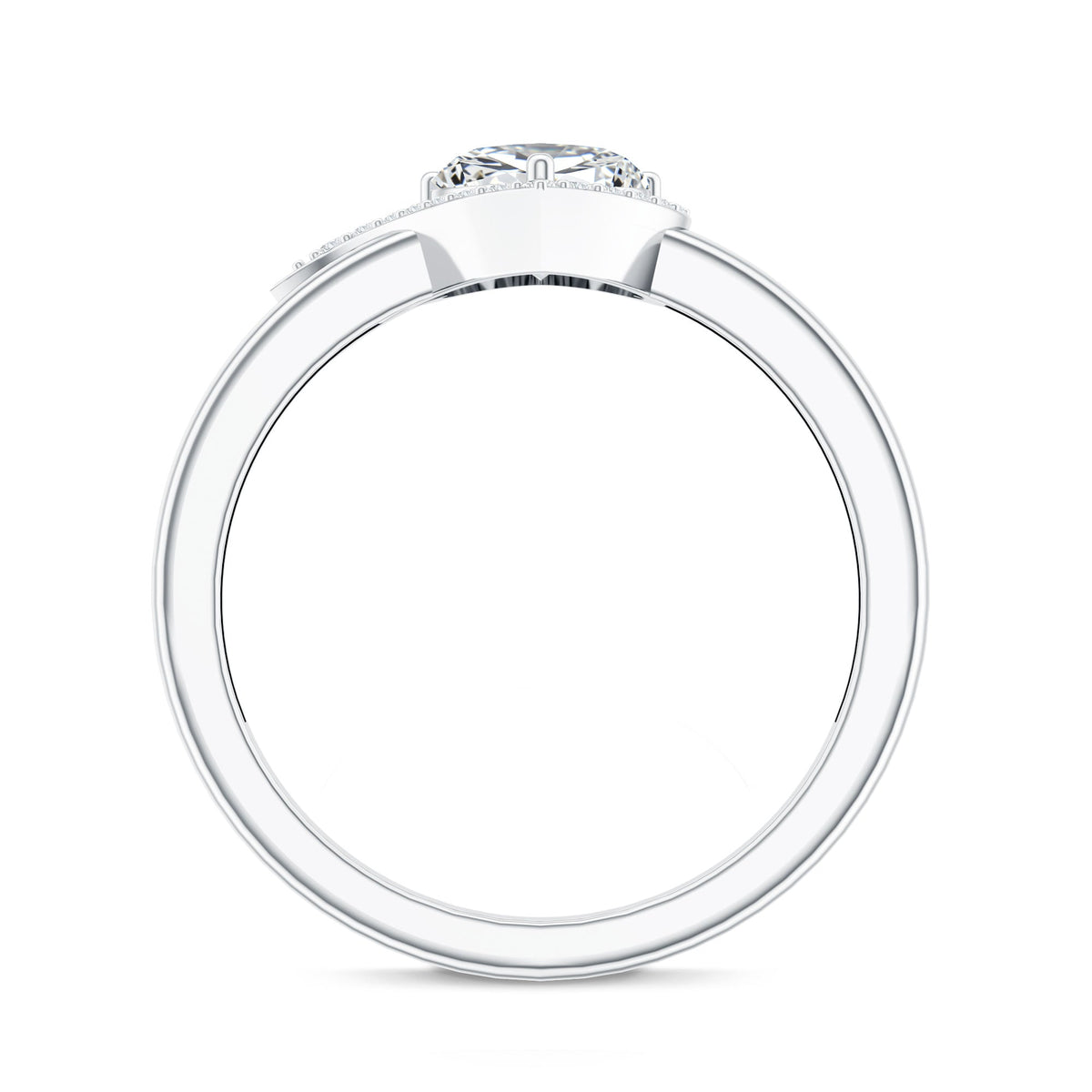 Certified Heart Shape Lab Grown Diamond Engagement Ring