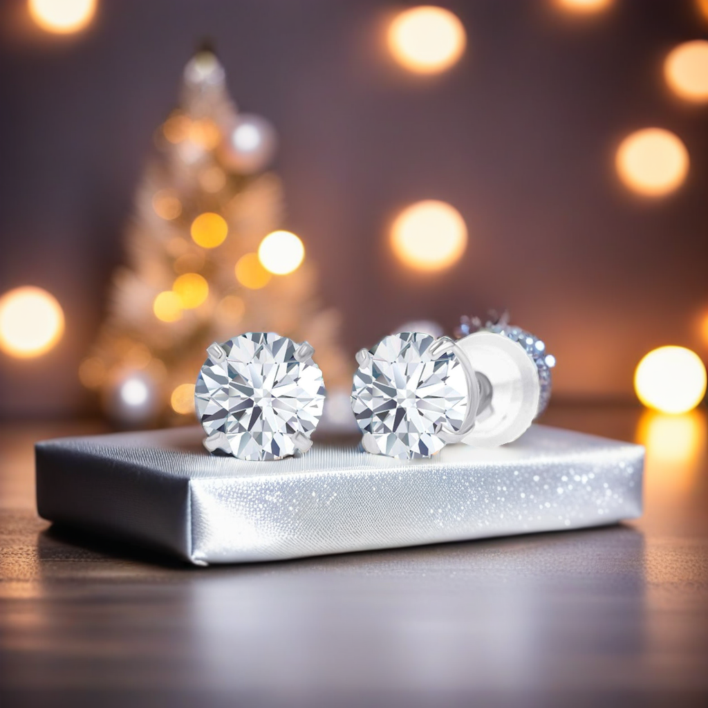 2.00 CTW AGI Certified Lab-Grown Diamond Stud Earrings | G/VS | USA Handcrafted Fine Jewelry
