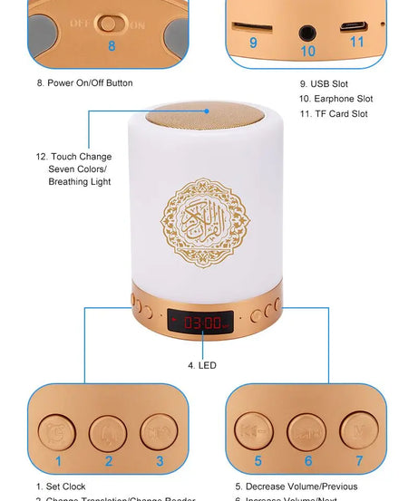Bluetooth Quran Speaker Light