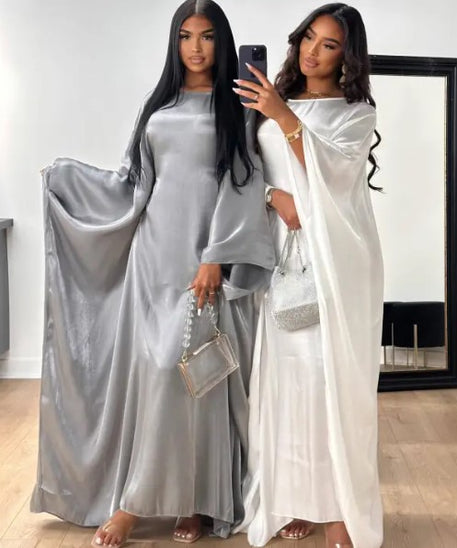 Abaya Muslim Evening Dress for Women – Luxury Butterfly Embellished Dubai & Turkey Style | 20 Colors