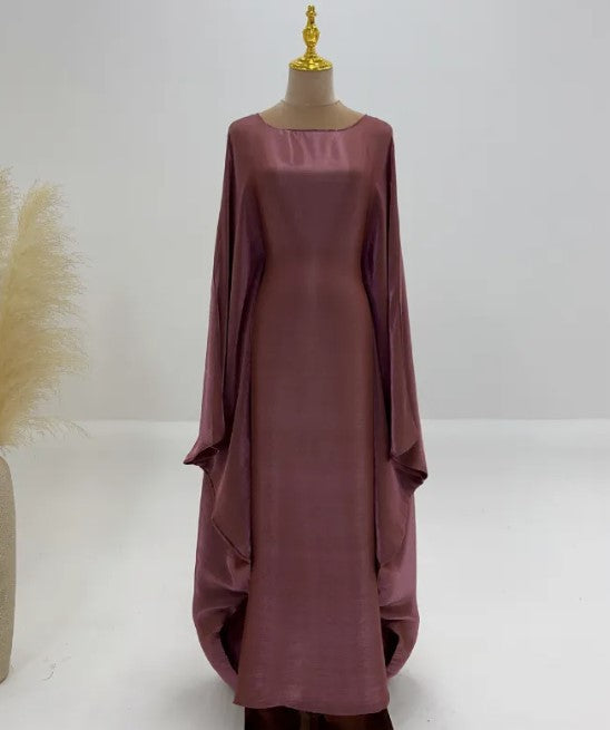 Abaya Muslim Evening Dress for Women – Luxury Butterfly Embellished Dubai & Turkey Style | 20 Colors