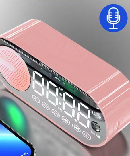 Bluetooth Alarm Clock Speaker with FM Subwoofer Portable