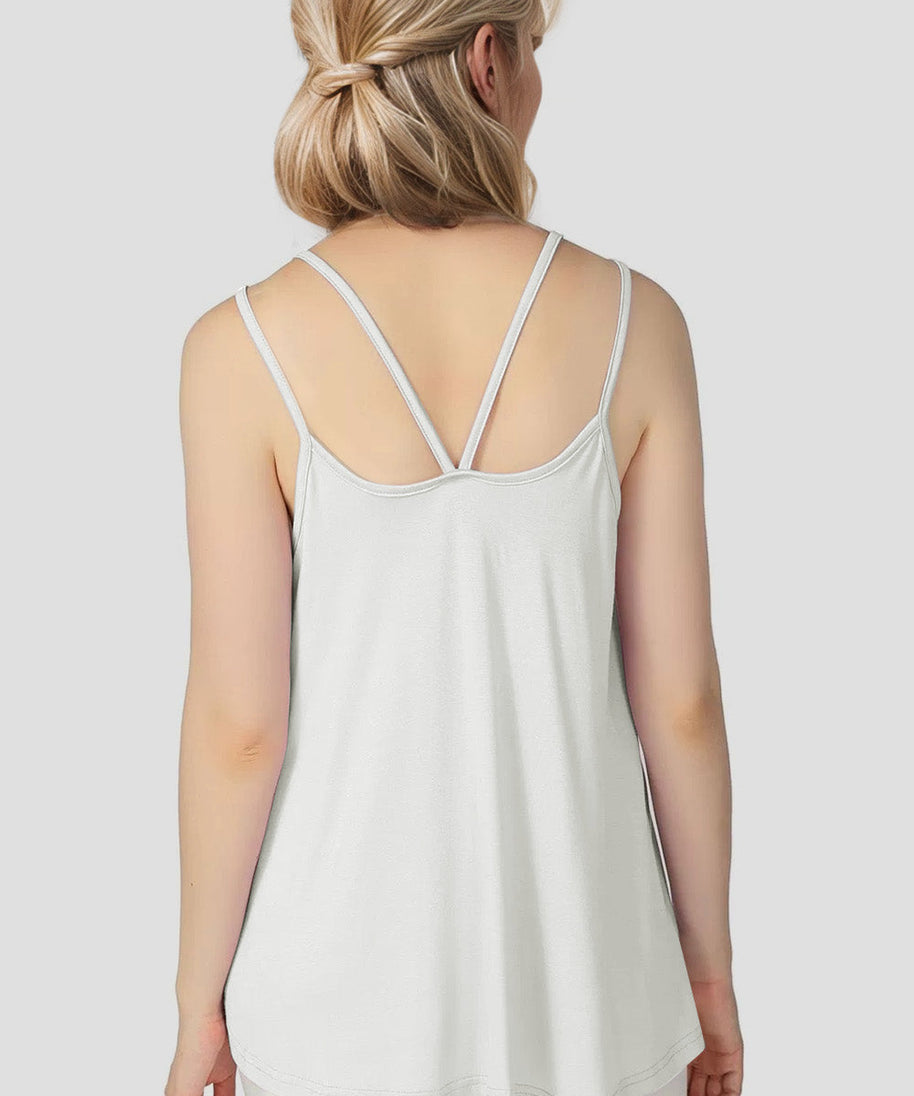 Basic Bae Bamboo Scoop Neck Double Spaghetti Straps Cami