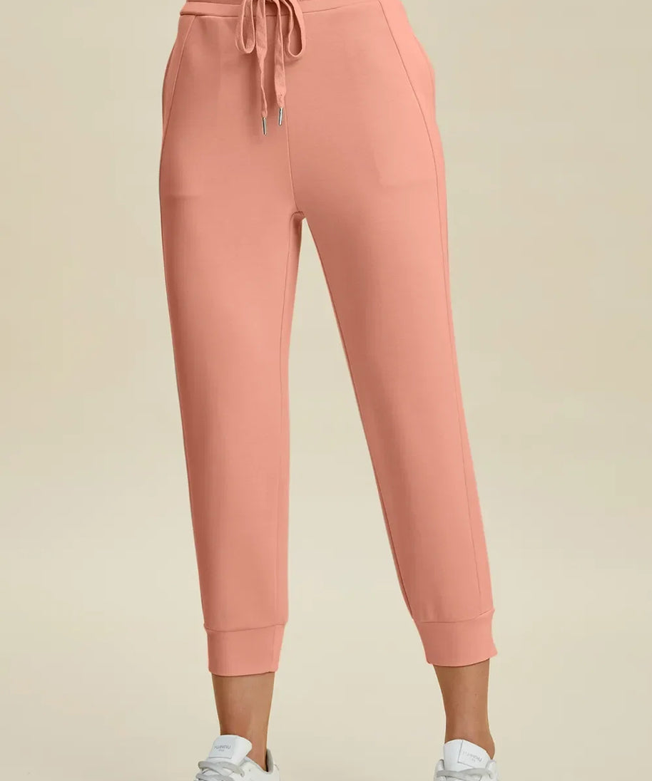 Basic Bae Full Size Air Scuba Drawstring High Waist Cropped Pants