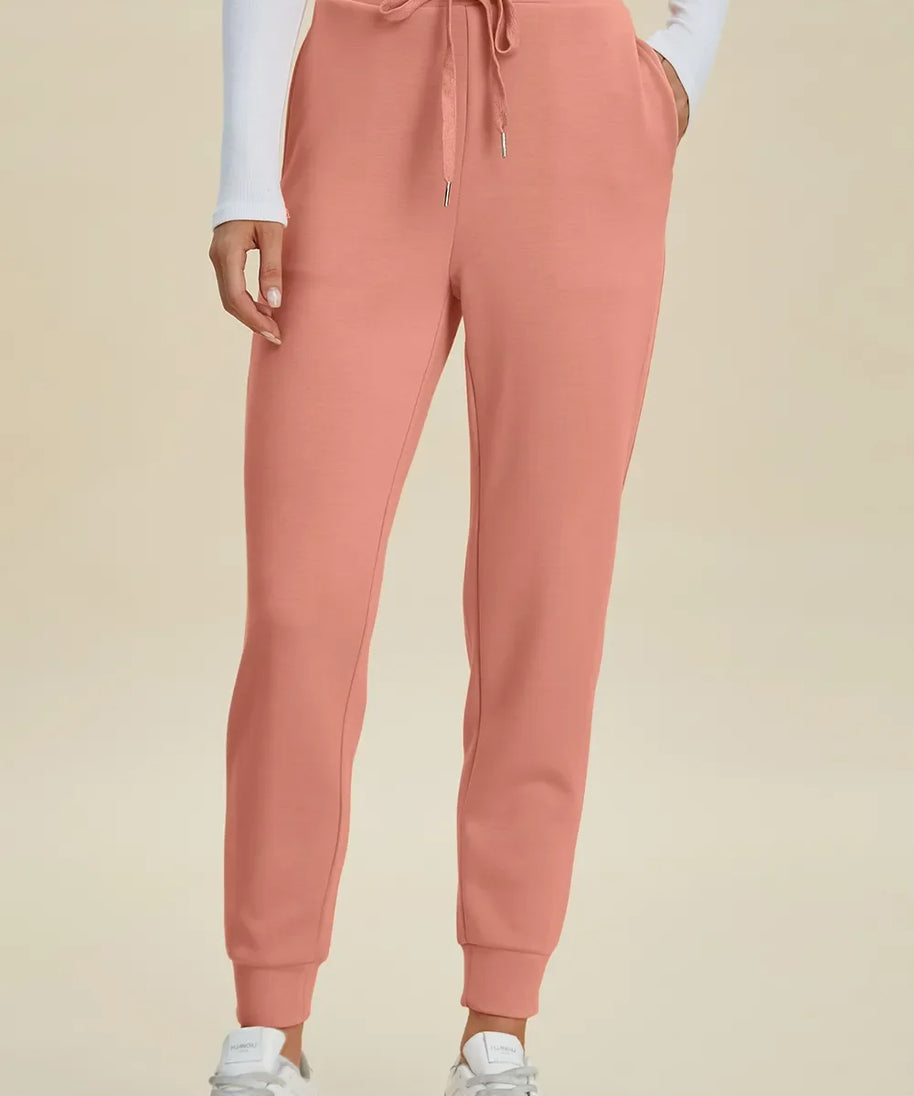 Basic Bae Full Size Air Scuba Drawstring High Waist Joggers