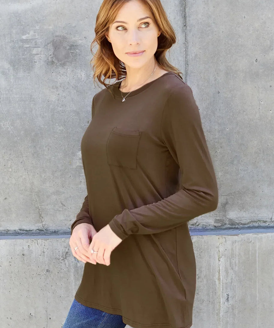 Basic Bae Full Size Round Neck Long Sleeve Top