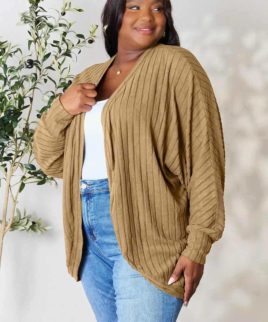 Basic Bae Full Size Ribbed Cocoon Cardigan
