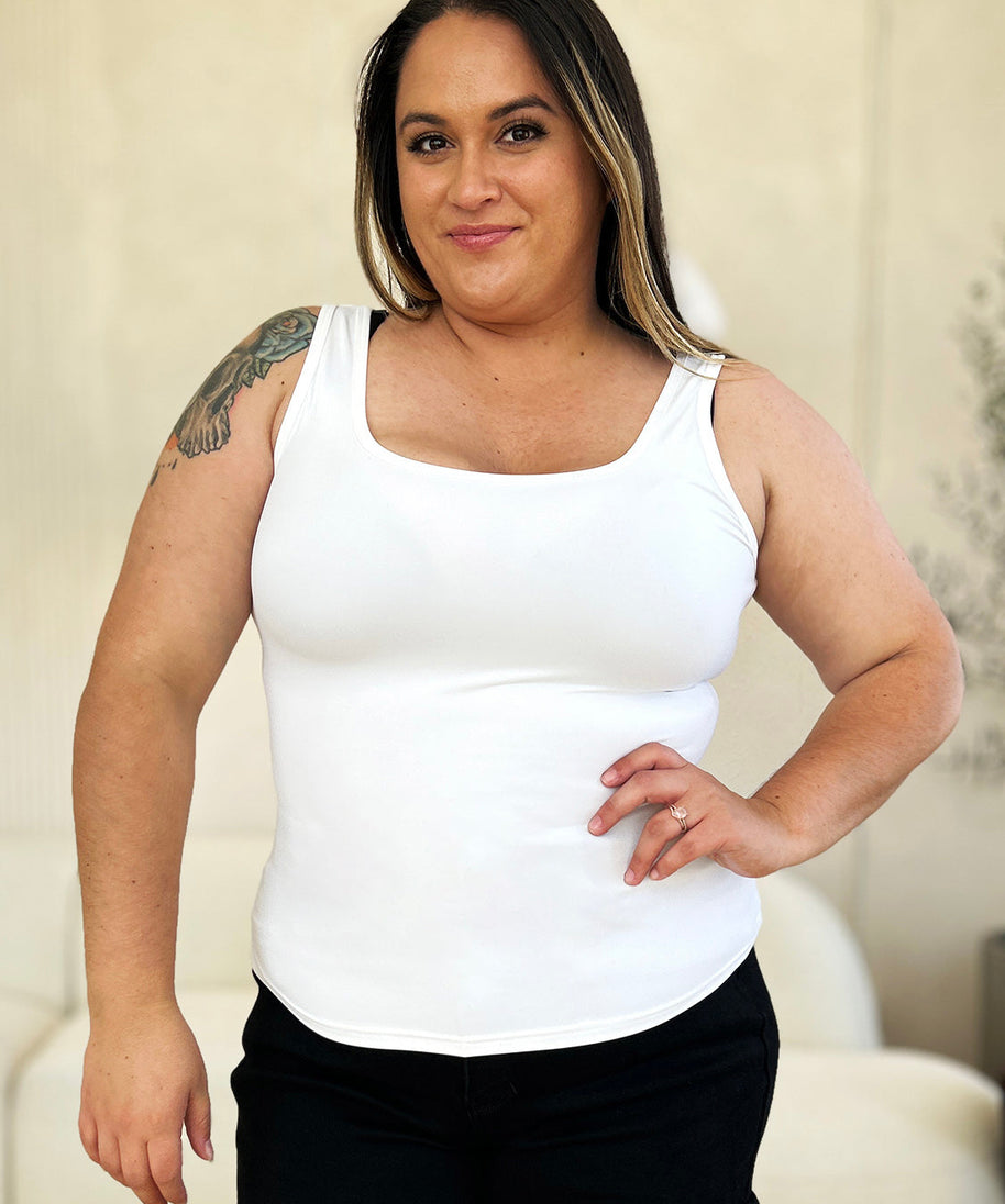 Basic Bae Full Size Square Neck Wide Strap Tank
