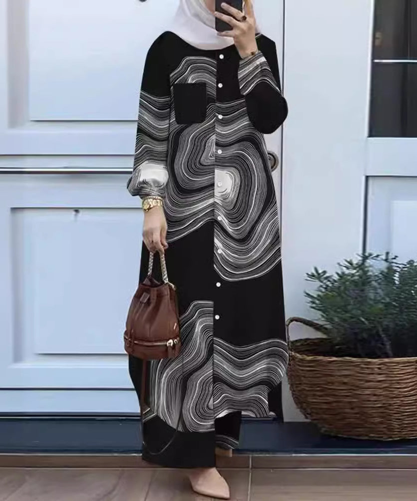 Muslim-Inspired Long Sleeve Shirt and Pants Set
