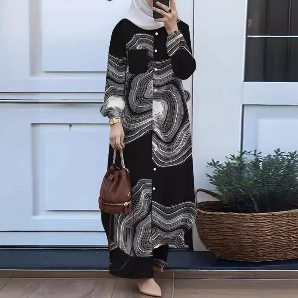 Muslim-Inspired Long Sleeve Shirt and Pants Set