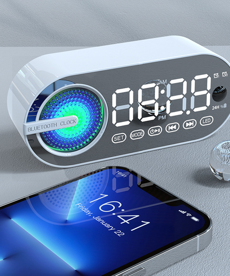 Bluetooth Alarm Clock Speaker with FM Subwoofer Portable
