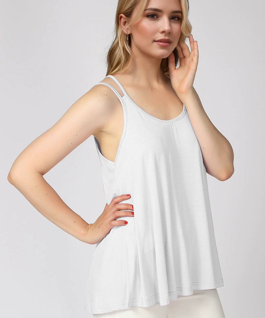 Basic Bae Bamboo Scoop Neck Double Spaghetti Straps Cami
