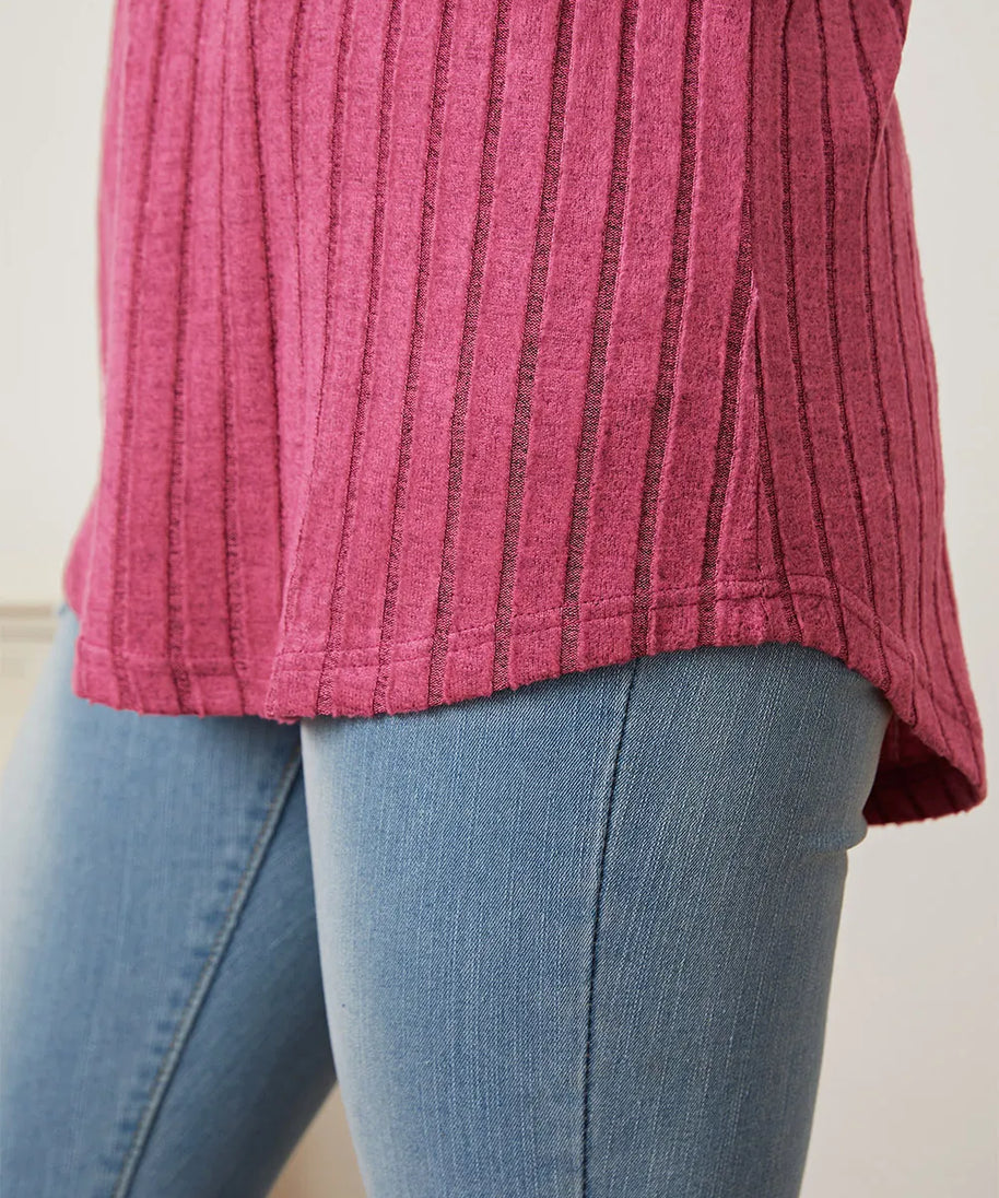 Basic Bae Full Size Ribbed Thumbhole Sleeve T-Shirt
