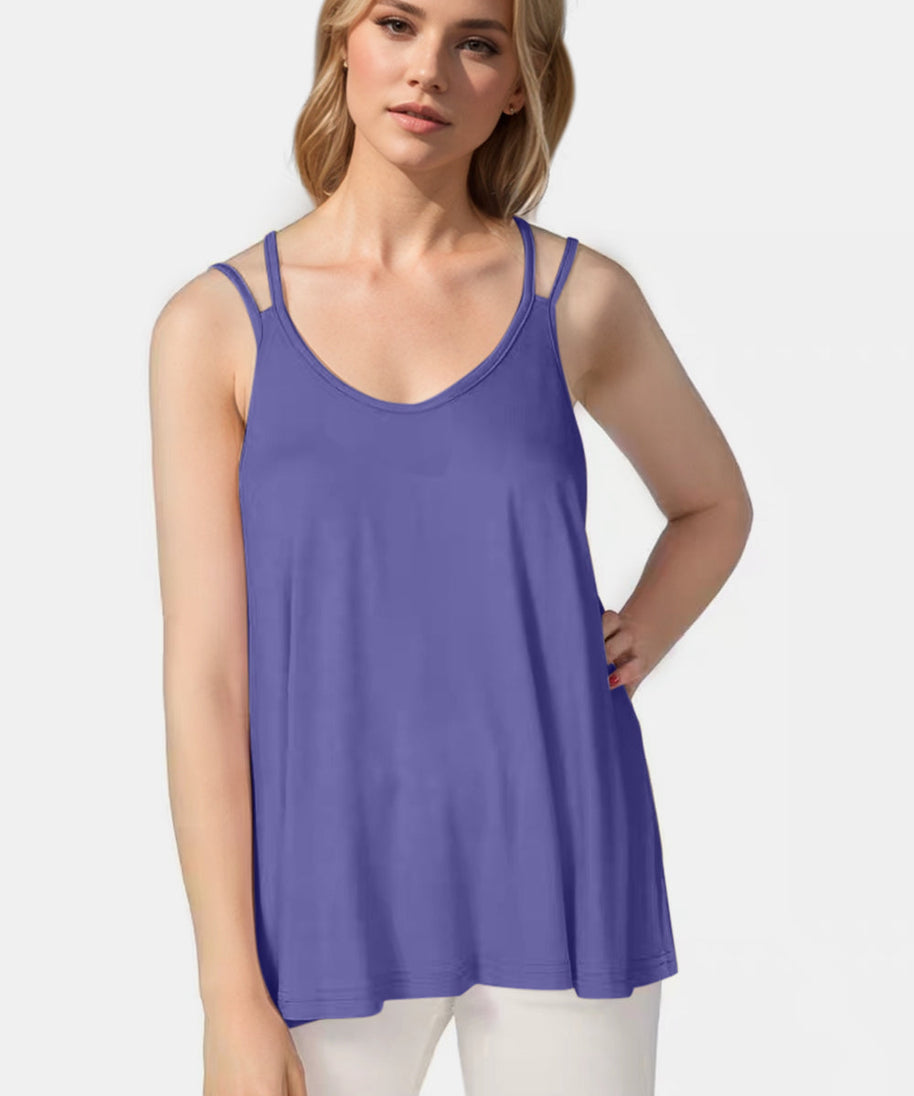 Basic Bae Bamboo Scoop Neck Double Spaghetti Straps Cami