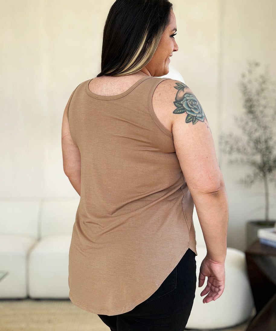 Basic Bae Full Size Round Neck Curved Hem Tank