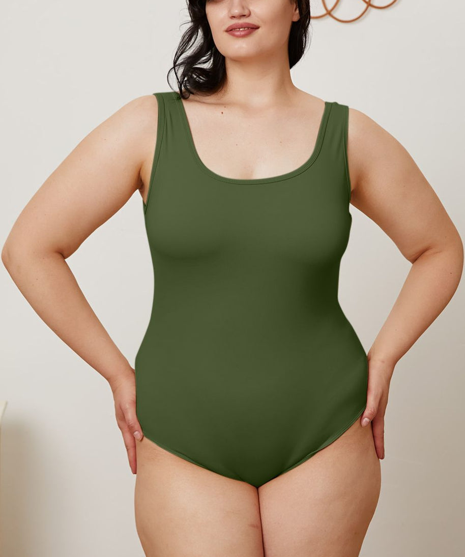Basic Bae Full Size Square Neck Sleeveless Bodysuit