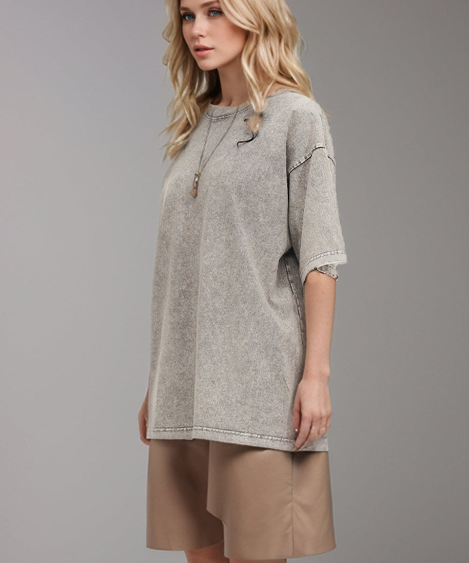 Basic Bae Round Neck Half Sleeve T-Shirt
