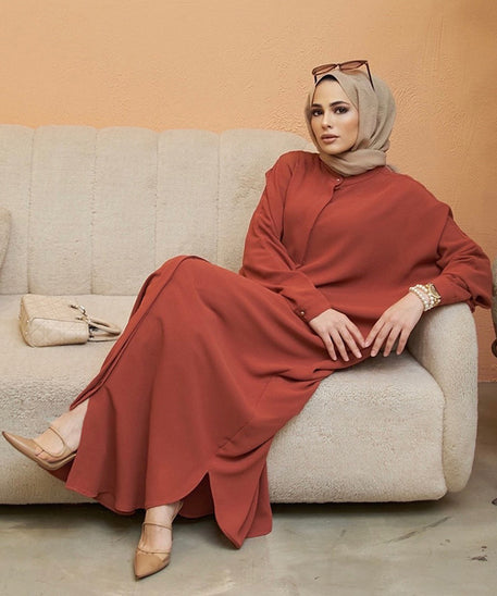 Muslim Abaya with Batwing Sleeves - Southeast Asia Fashion