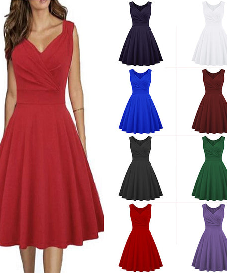 Vintage Hepburn Style Cocktail Dress Plus Size