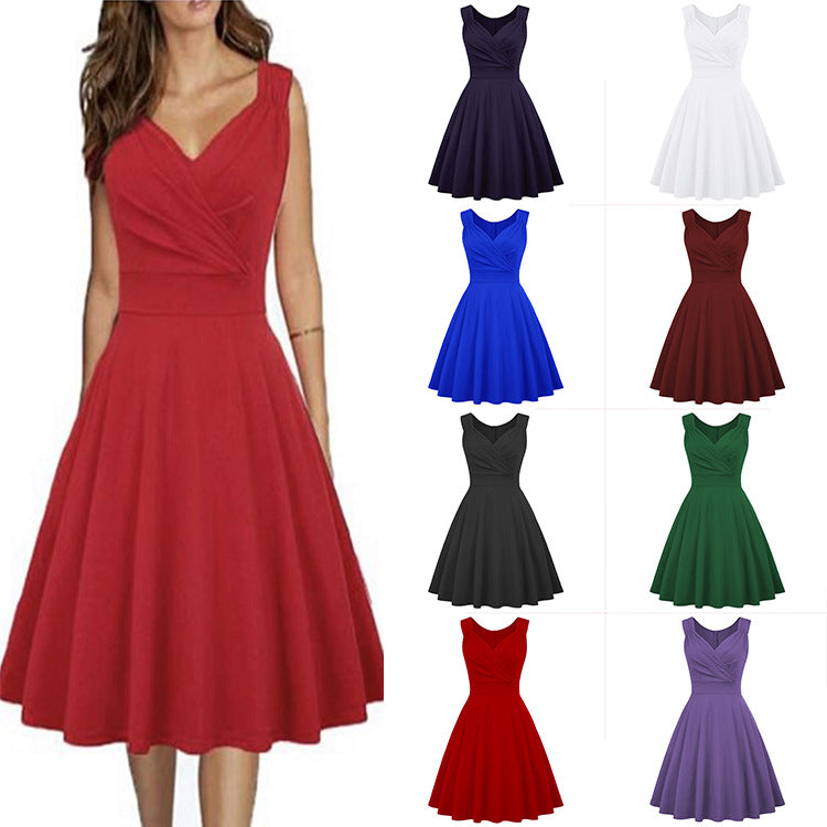 Vintage Hepburn Style Cocktail Dress Plus Size