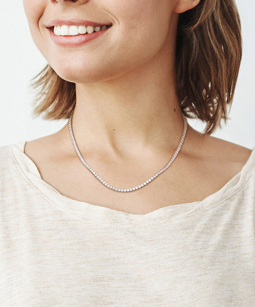 12.5 ct. DEW Created Moissanite Tennis Necklace - Available in 6 Sizes