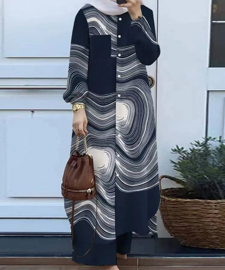 Muslim-Inspired Long Sleeve Shirt and Pants Set