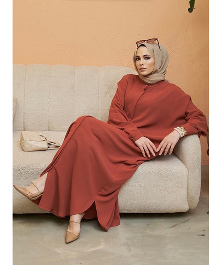 Muslim Abaya with Batwing Sleeves - Southeast Asia Fashion