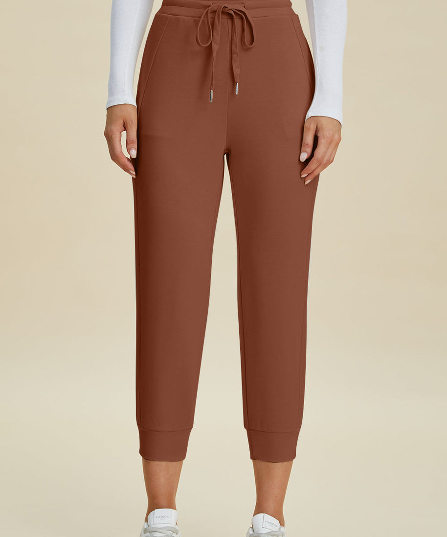 Basic Bae Full Size Air Scuba Drawstring High Waist Cropped Pants