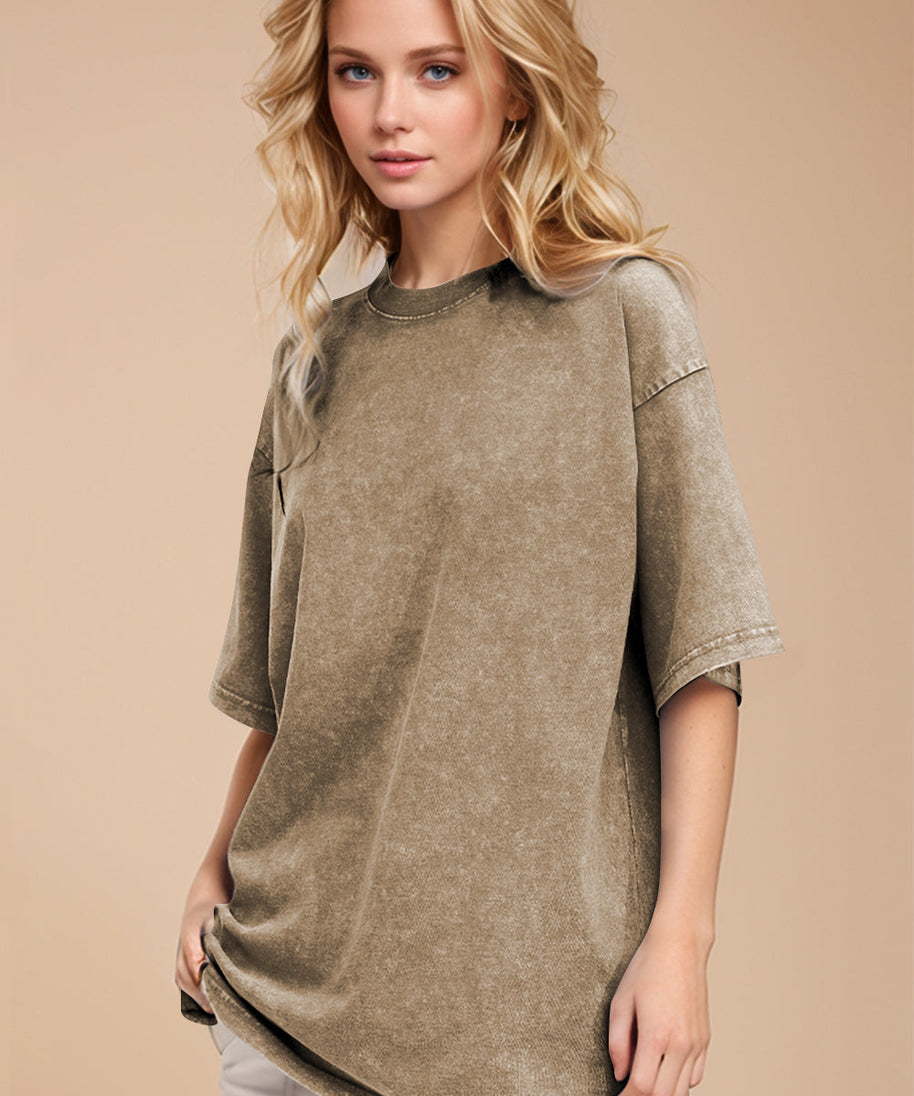 Basic Bae Round Neck Half Sleeve T-Shirt