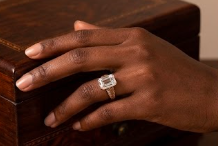 Nora wearing a diamond ring