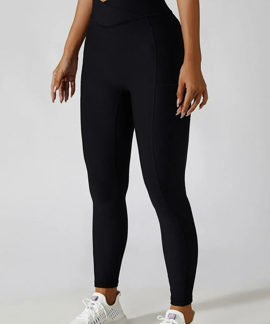 Basic Bae Crossover Waist Active Leggings