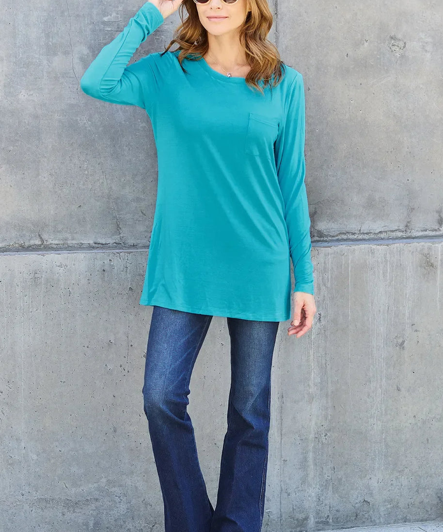 Basic Bae Full Size Round Neck Long Sleeve Top