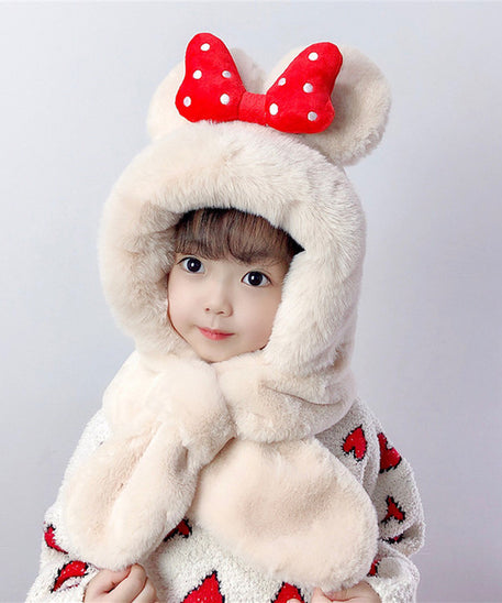Thick Warm Children's Scarves and Hats with Cute Designs