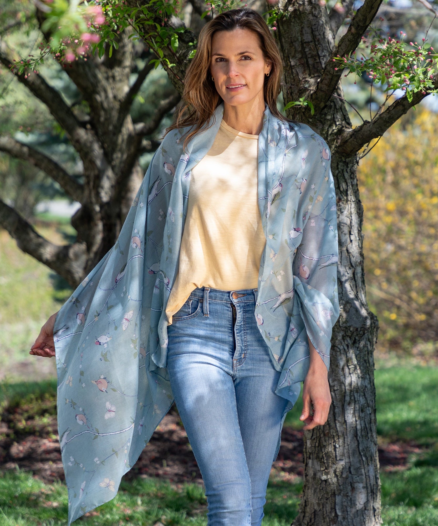 Lovely Birds & Butterflies Scarf