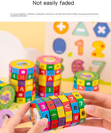 Jouet Cube Mathématique Éducatif pour Enfants – Puzzle d'Apprentissage Amusant