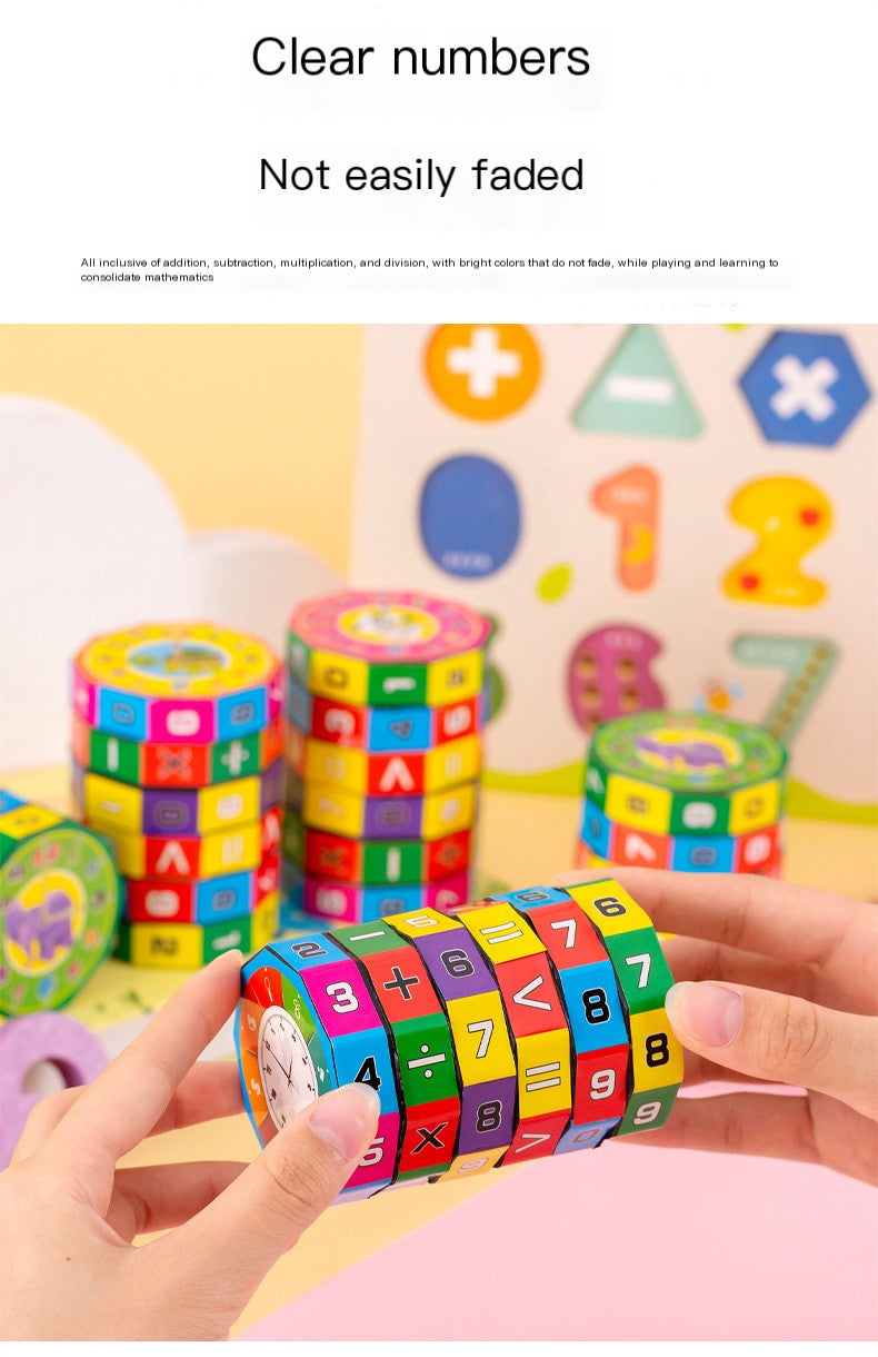 Jouet Cube Mathématique Éducatif pour Enfants – Puzzle d'Apprentissage Amusant