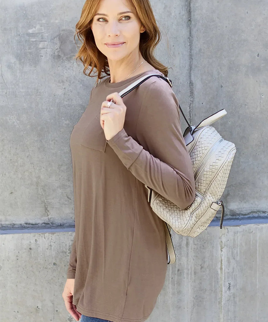 Basic Bae Full Size Round Neck Long Sleeve Top