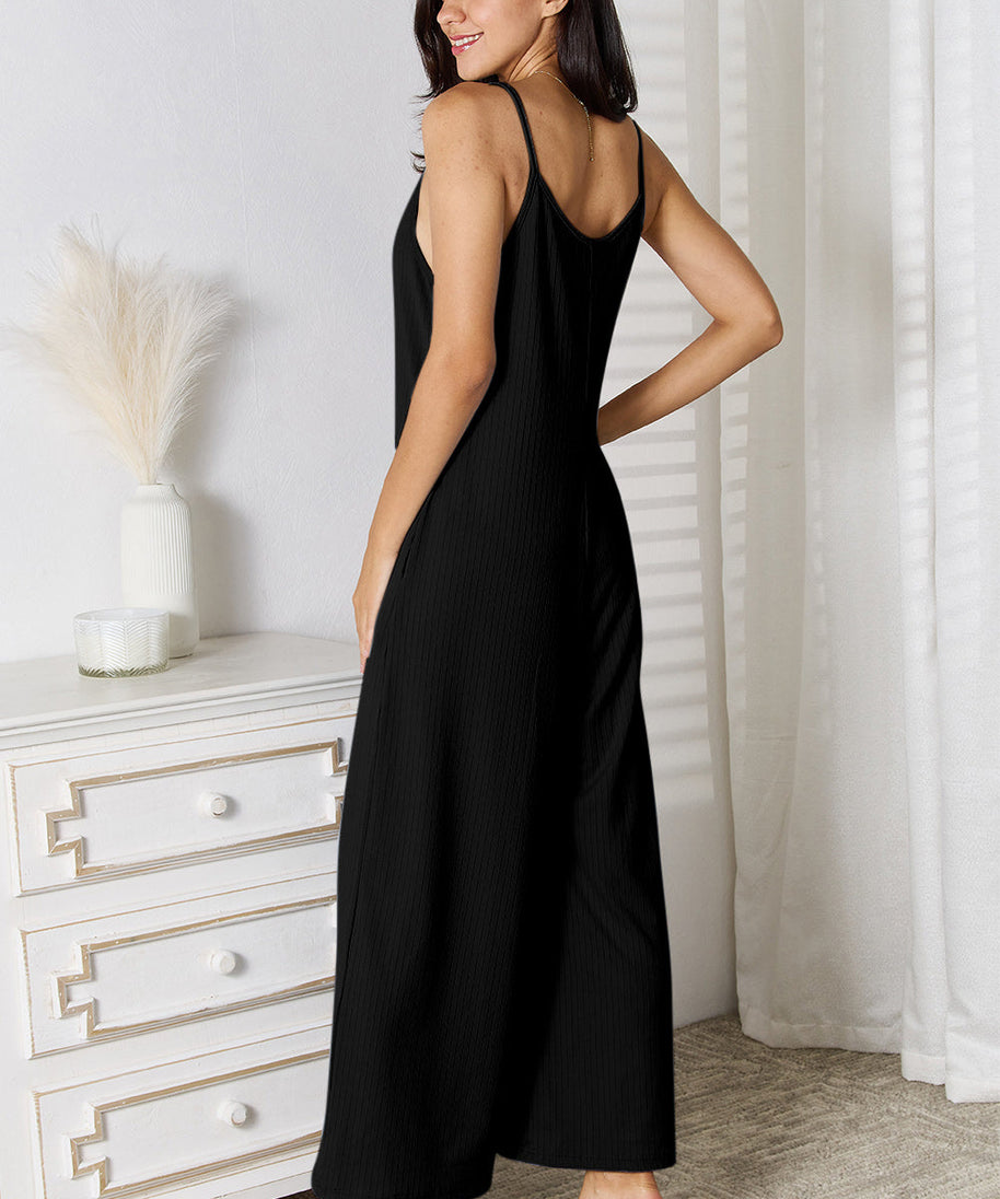 Basic Bae Full Size Spaghetti Strap V-Neck Jumpsuit