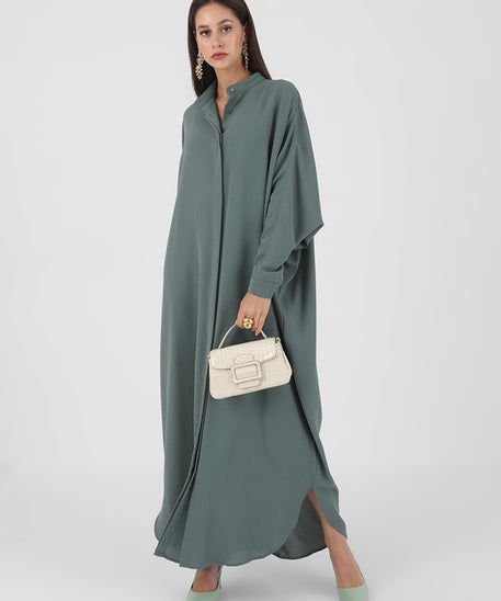 Muslim Abaya with Batwing Sleeves - Southeast Asia Fashion