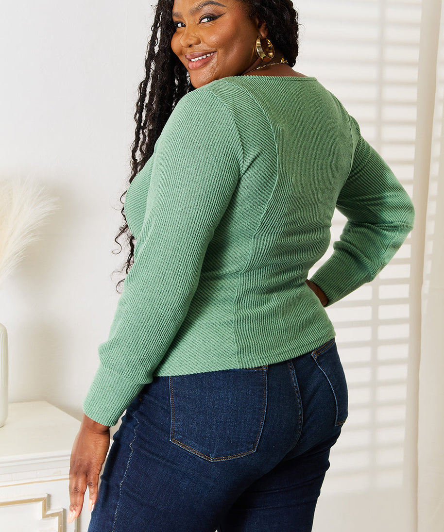 Basic Bae Scoop Neck Long Sleeve Top